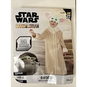 Star Wars The Mandalorian Child Baby Yoda GROGU‎ Toddler Costume 2T-3T Disney